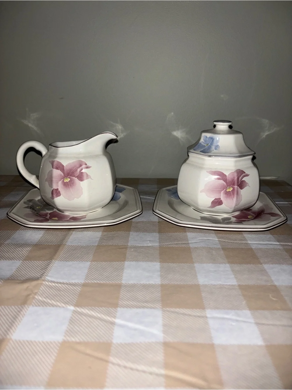 Vintage Mikasa Creamer & Sugar Set